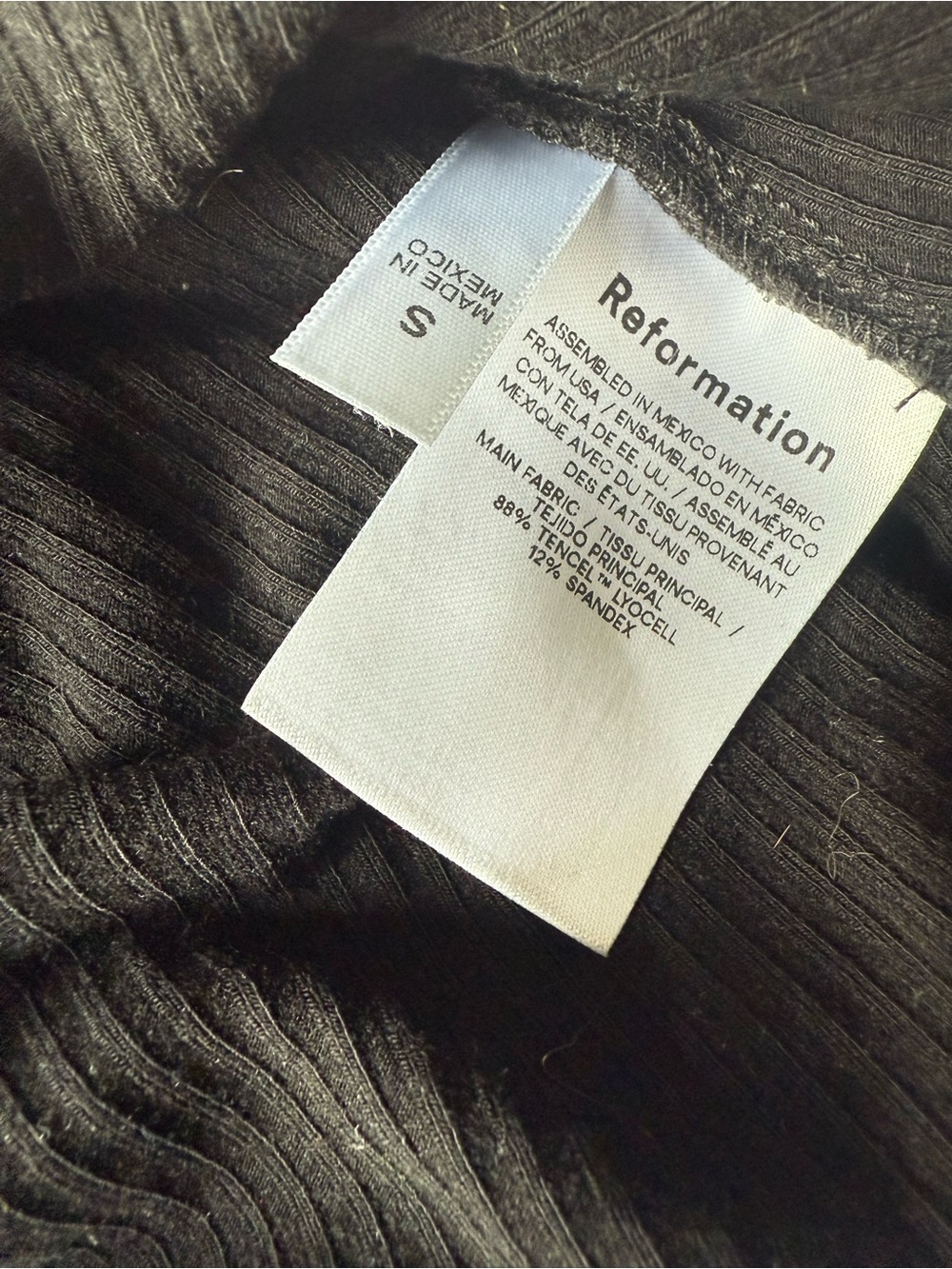 Reformation Ribbed Square-Neck Tank Bundle in Green, Black, Cream - Picture 5 of 8